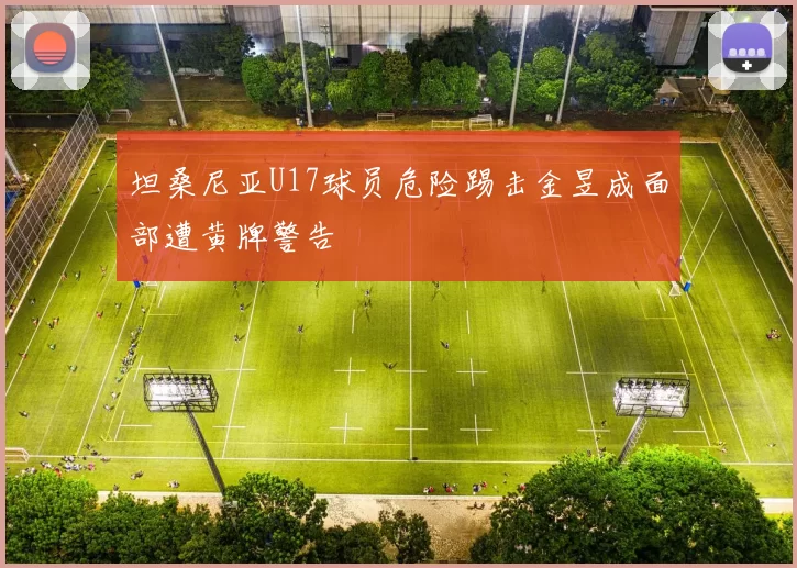 坦桑尼亚U17球员危险踢击金昱成面部遭黄牌警告